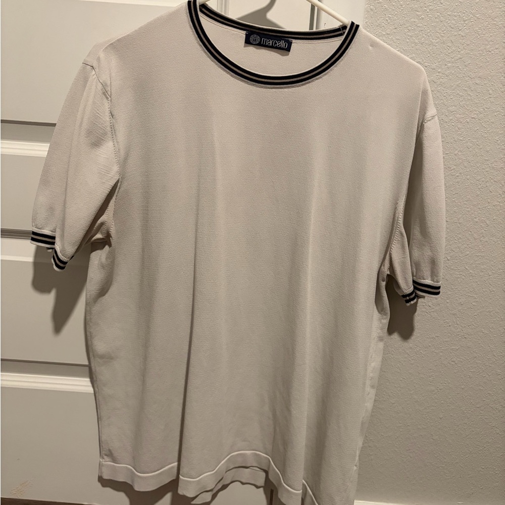 Marcello Sport Ringer White T-Shirt
